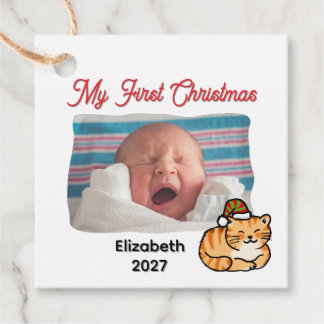 Baby Erstes Weihnachtsfoto Benutzerdefinierte Ging Geschenkanhänger