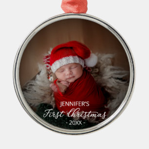Baby erstes Weihnachtsfoto Ornament Aus Metall