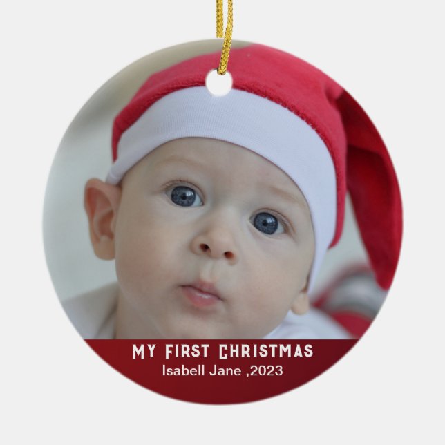 Baby | Erstmaliges Weihnachtsschmuck zum Foto (Vorne)