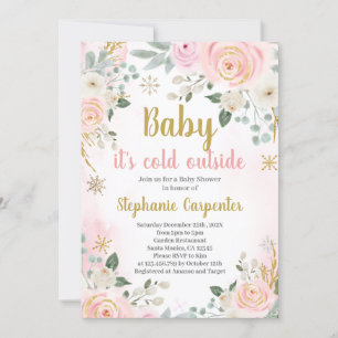 Baby es ist kalt außerhalb Baby Shower Girl Einlad Einladung