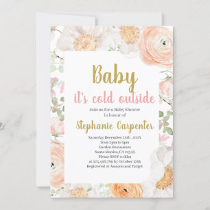 Baby es ist kalt außerhalb Baby Shower Girl Einlad Einladung