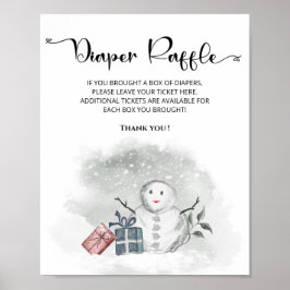 Baby es ist kalt außerhalb der Winter Windel-Tombo Poster