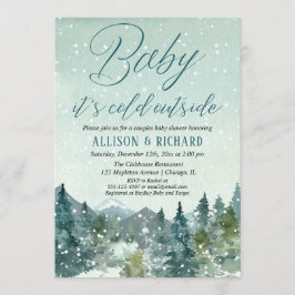 Baby es ist kalt außerhalb geschlechtsneutraler Pa Einladung