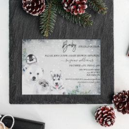 Baby Es ist kalt draußen Arktis Tierdusche Winter Einladung