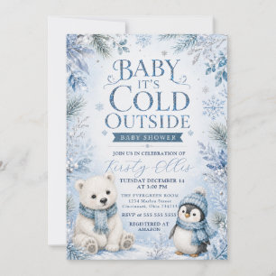 Baby, es ist kalt draußen Baby Shower Einladung