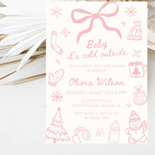 Baby, es ist kalt draußen Baby Shower Party Einladung