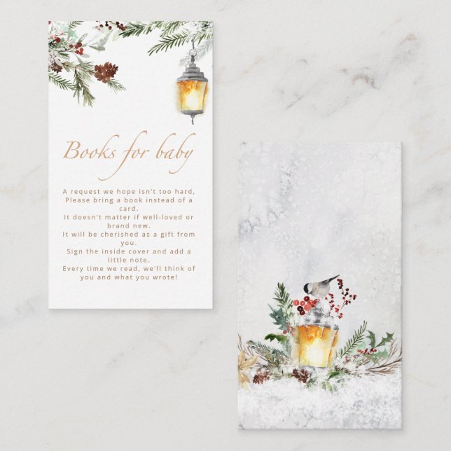 Baby es ist kalt draußen Babydusche Bücher für Bab Begleitkarte (Vorne/Hinten)