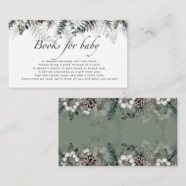 Baby es ist kalt draußen Babydusche Bücher für Bab Begleitkarte (Vorne/Hinten)