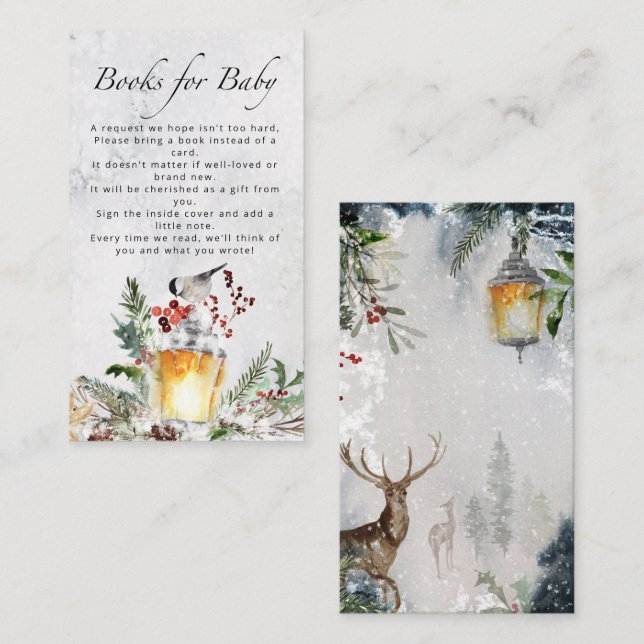 Baby es ist kalt draußen Babydusche Bücher für Bab Begleitkarte (Vorne/Hinten)