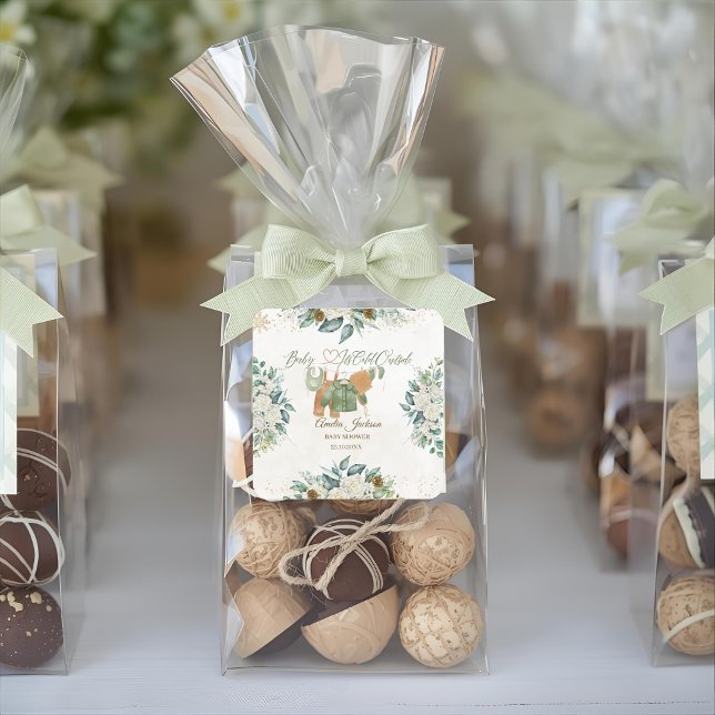 Baby Es ist kalt draußen Babydusche Einladung Quadratischer Aufkleber (Von Creator hochgeladen)