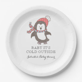 Baby Es ist kalt draußen Babydusche Papierplatte Pappteller