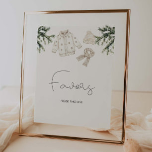 Baby Es ist kalt draußen Babyduschfavors Poster