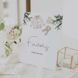 Baby Es ist kalt draußen Babyduschfavors Sockelschild