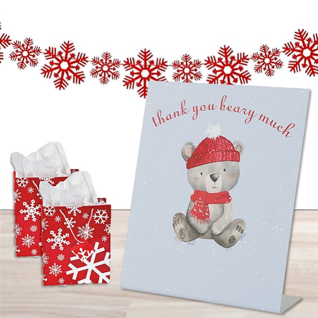 Baby es ist kalt draußen Bär Duschtisch Tafel Baby Sockelschild (Von Creator hochgeladen)