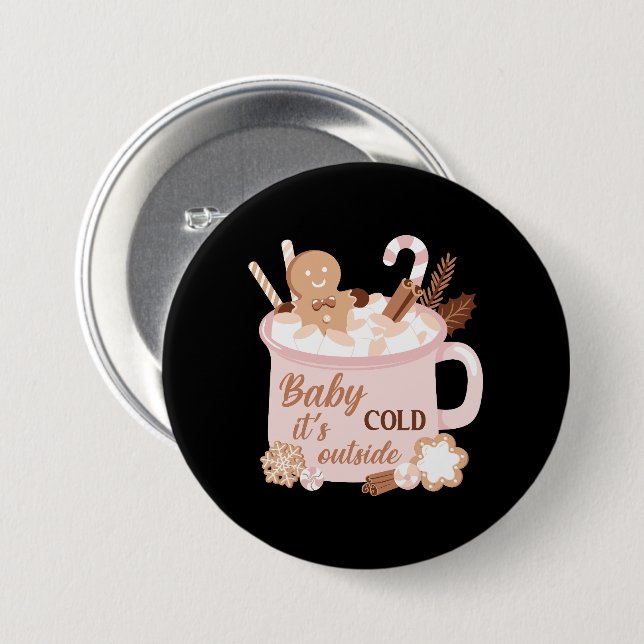 Baby Es ist kalt draußen Button (Vorne & Hinten)