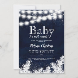 Baby, es ist kalt draußen, die Kiefer hellblau Einladung