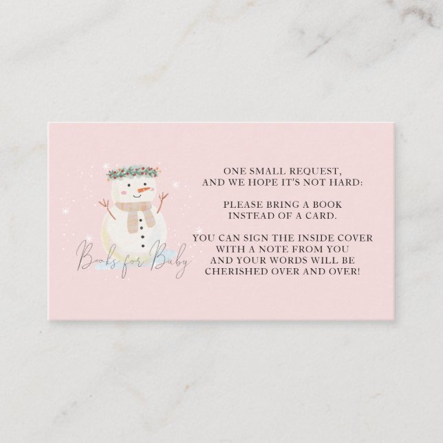 Baby Es ist kalt draußen Duschbücher für Babykarte Platzkarte (Vorderseite)