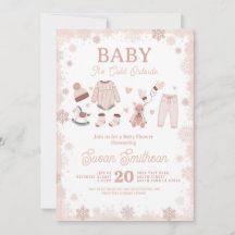 Baby Es ist kalt draußen Dusche Neutralschnee