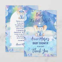 Baby Es ist kalt draußen Elephant Winter Baby Dusc