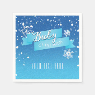 Baby, es ist kalt draußen Feiertags-Weihnachtsserv Serviette