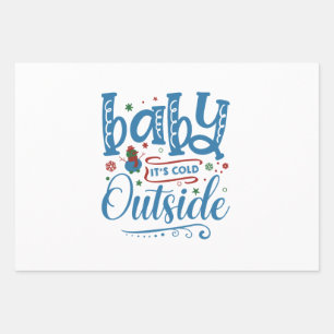 Baby Es ist kalt draußen Geschenkpapier Set