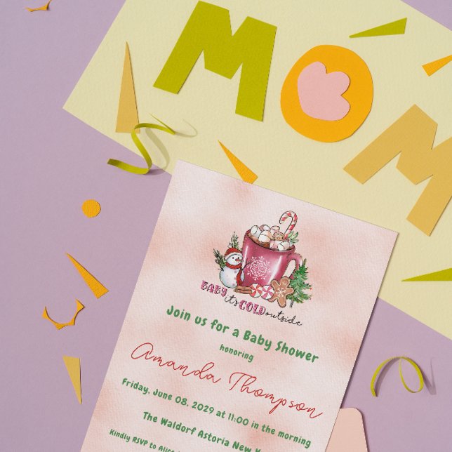 Baby Es ist kalt draußen Geschlecht Neutral Baby D Einladung (Von Creator hochgeladen)