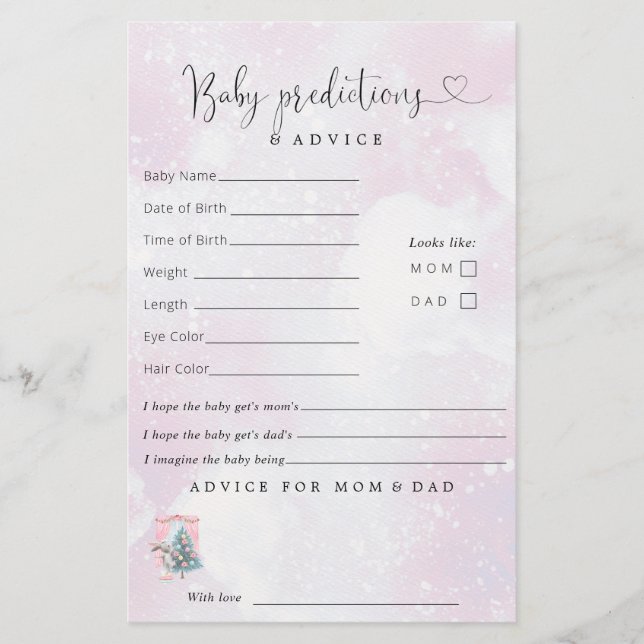 Baby Es ist kalt draußen Girl Winter Baby Dusche (Vorderseite)