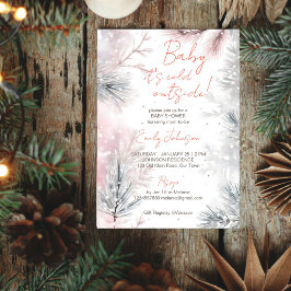 Baby es ist kalt draußen im Winter Baby Duschpadel Einladung