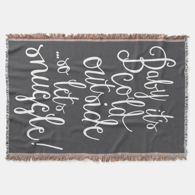 Baby Es ist kalt draußen im Winter Decke (Vorderseite)