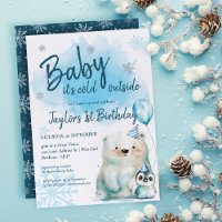 Baby Es ist kalt draußen im Winter Geburtstag