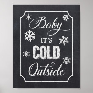 Baby Es ist kalt draußen im Winter Halbpension Zei Poster