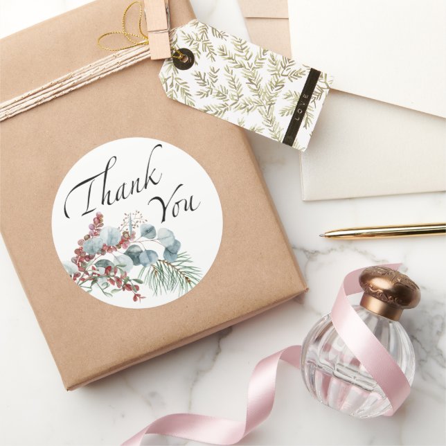 Baby es ist kalt draußen immergrün danke runder aufkleber (Schenken)