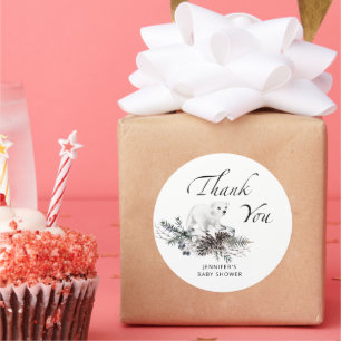 Baby es ist kalt draußen immergrün danke runder aufkleber