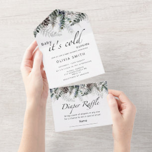 Baby es ist kalt draußen in einer Einladung