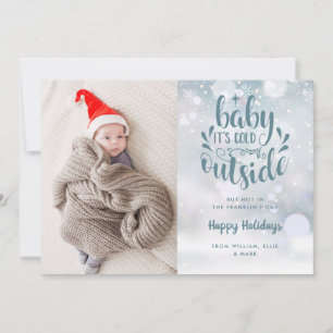 Baby, es ist kalt draußen, Junge, Winter, Feiertag Ankündigung