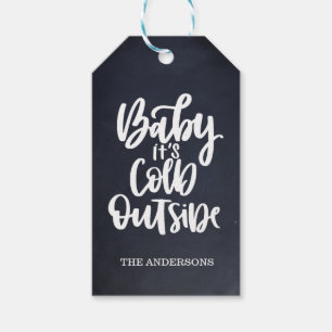 Baby Es ist kalt draußen   Kopfbrett   Dusty blue Geschenkanhänger