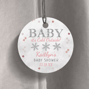 Baby Es ist kalt draußen Mädchen Winter Baby Dusch Geschenkanhänger