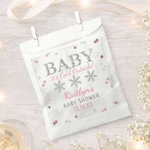 Baby Es ist kalt draußen Mädchen Winter Baby Geschenktütchen