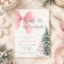 Baby, es ist kalt draußen Pinke Winter-Baby-Party