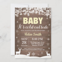 Baby, es ist kalt draußen Reh Winter-Baby-Party