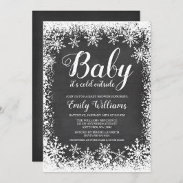 Baby Es ist kalt draußen Schnee Winter Baby Dusche Einladung