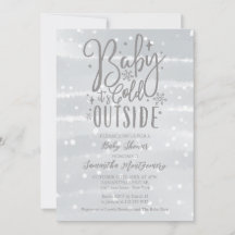 Baby Es ist kalt draußen Silver Gray Baby Dusche