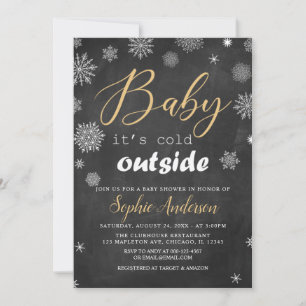 Baby Es ist kalt draußen Snowflake Babydusche Einladung