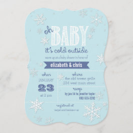 Baby Es ist kalt draußen Snowflake Babydusche Einladung