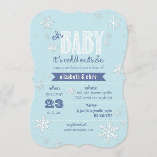 Baby Es ist kalt draußen Snowflake Babydusche Einladung