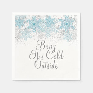 Baby Es ist kalt draußen Snowflake Napkins Serviette