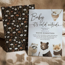 Baby, es ist kalt draußen, Waldtiere Baby Shower