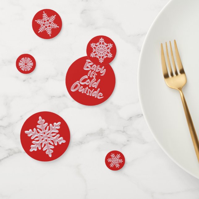 Baby Es ist kalt draußen warme rote Frozen Weihnac Konfetti (Gruppe)