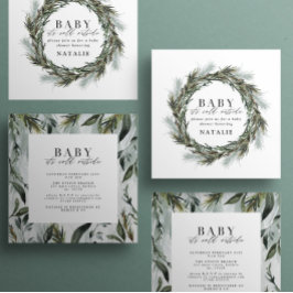 Baby es ist kalt draußen Wasserfarben Babydusche Ankündigung