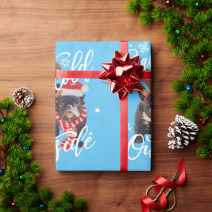 Baby Es ist kalt draußen Weihnachten Frenchbull Hu Geschenkpapier